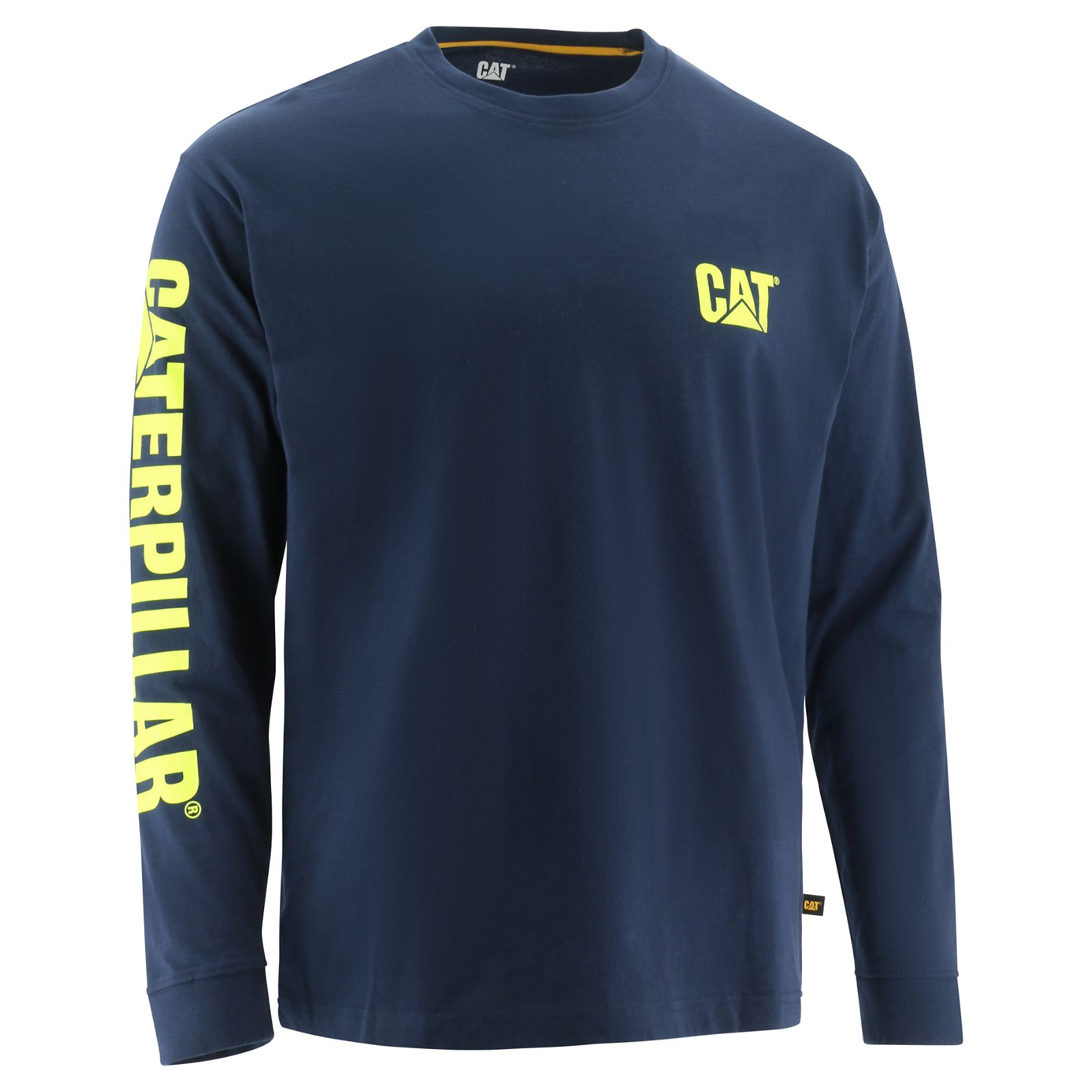 Caterpillar Clothing Islamabad - Caterpillar Trademark Banner Long Sleeve Mens T-Shirts Blue (087621-GPF)